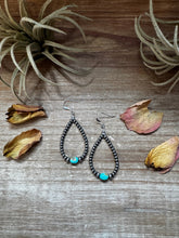Load image into Gallery viewer, Sleeping Beauty Turquoise Teardrop Earrings – Sterling Silver