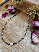 Load image into Gallery viewer, Nevada Opal Nugget Necklace – Sterling Silver Pearls – Handmade by The Bijoux FAB – 19"