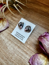 Load image into Gallery viewer, Mini Cowboy Hat Stud Earrings with Pink Conch