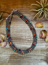 Load image into Gallery viewer, 18-Inch Sterling Silver Pearl Necklace with Spiny Oyster (5mm)