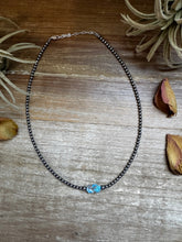 Load image into Gallery viewer, Golden Hill Turquoise Choker – Sterling Silver Pearls
