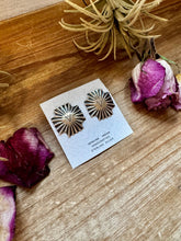 Load image into Gallery viewer, Square Cross Stud Earrings with Longhorn Skull – Sterling Silver