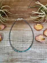 Load image into Gallery viewer, Blue-Green Turquoise Heishi Choker – 14"