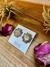 Load image into Gallery viewer, Square Cross Stud Earrings with Longhorn Skull – Sterling Silver