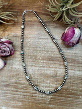 Load image into Gallery viewer, Azurite & Sterling Silver Pearl Necklace – 5mm - 19"