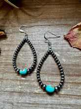 Load image into Gallery viewer, Sleeping Beauty Turquoise Teardrop Earrings – Sterling Silver