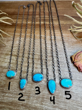 Load image into Gallery viewer, 18 inch Sterling Silver Chain with Turquoise