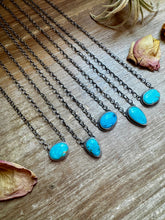 Load image into Gallery viewer, 18 inch Sterling Silver Chain with Turquoise