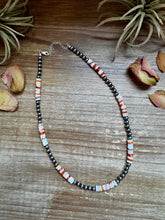 Load image into Gallery viewer, 17-Inch Sterling Silver Pearl & Spiny Oyster Necklace