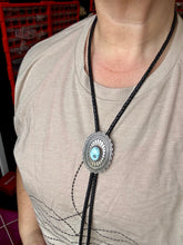 Load image into Gallery viewer, Golden Hill turquoise Bolo and Sterling silver
