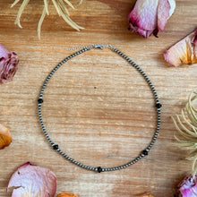 Load image into Gallery viewer, Sterling Silver Pearl & Black Onyx Necklace – 15”