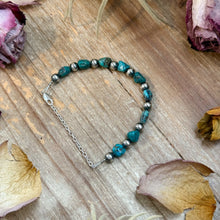 Load image into Gallery viewer, Sterling Silver & Blue Turquoise Nugget Bracelet –