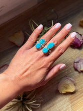 Load image into Gallery viewer, Kingman Turquoise Sterling Silver Ring – Size 7 & 7.5