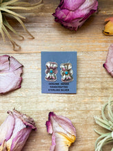 Load image into Gallery viewer, Sterling Silver Kingman Turquoise Stud Earrings