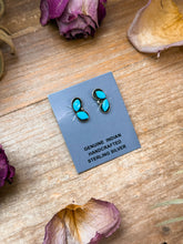 Load image into Gallery viewer, Sterling Silver Kingman Turquoise Stud Earrings