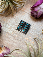 Load image into Gallery viewer, Sterling Silver Kingman Turquoise Long Stud Earrings