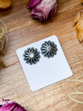 Load image into Gallery viewer, Medium Sterling Silver Concho Stud Earrings