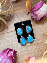 Load image into Gallery viewer, Sterling Silver Golden Hill Turquoise Dangle Earrings
