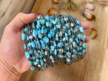 Load image into Gallery viewer, Golden Hills Turquoise & Sterling Silver Pearl Necklace – 16 Inch