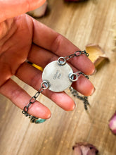 Load image into Gallery viewer, Sterling Silver Buffalo Coin & Kingman Turquoise Lariat Necklace – 18” – Artist Gilbert Nez