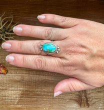 Load image into Gallery viewer, Ring- size 9 - Sonoran Gold Turquoise &amp; Sterling Silver
