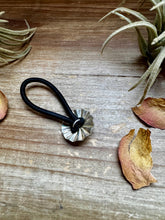 Load image into Gallery viewer, Sterling Silver Hair Tie – Small Stamped Concho
