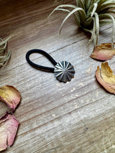 Load image into Gallery viewer, Sterling Silver Hair Tie – Small Stamped Concho
