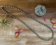 Load image into Gallery viewer, 32 inch Necklace - 8 mm &amp; 5 mm saucer Sterling Silver Pearls
