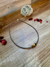 Load image into Gallery viewer, 14 inch 3 mm sterling silver pearls  choker - with bumblebees beads
