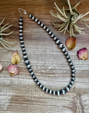 Load image into Gallery viewer, 20 1/2 inch graduated 10 to 14 mm Sterling Silver Pearls necklace
