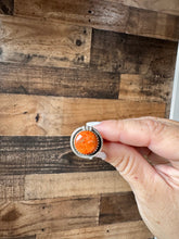 Load image into Gallery viewer, Small Ring - Adjustable - Apple Corral &amp; sterling silver
