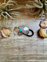 Load image into Gallery viewer, Sterling Silver Hair Tie with Kingman Turquoise
