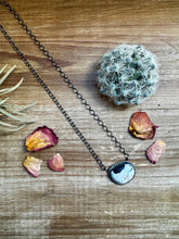 Load image into Gallery viewer, Round Bar Necklace - White Buffalo &amp; Sterling Silver
