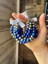 Load image into Gallery viewer, Lapis &amp; Sterling Silver Bracelet – 6.5 Inch + Extender – 8 mm Round Beads
