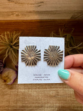 Load image into Gallery viewer, Square Cross Stud Earrings with Horse Head
