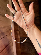 Load image into Gallery viewer, 5 fresh water pearls Choker And Sterling Silver Pearls
