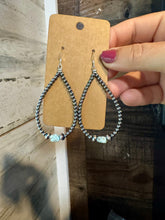 Load image into Gallery viewer, Golden Hill Turquoise Teardrop Earrings – Sterling Silver
