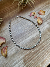 Load image into Gallery viewer, White Buffalo Torpedo choker Sterling Silver Pearls
