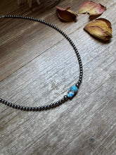 Load image into Gallery viewer, Golden Hill Turquoise Choker – Sterling Silver Pearls
