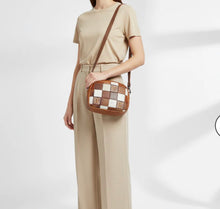 Load image into Gallery viewer, Cowhide and tooled patchwork crossbody
