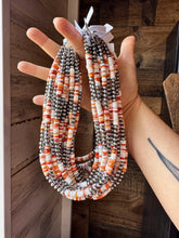 Load image into Gallery viewer, 17-Inch Sterling Silver Pearl &amp; Spiny Oyster Necklace
