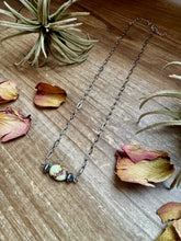 Load image into Gallery viewer, 16-Inch Lemon Turquoise Magnesite Necklace with Sterling Saucer Pearls
