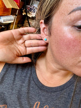 Load image into Gallery viewer, Mini stud magnesite turquoise earrings
