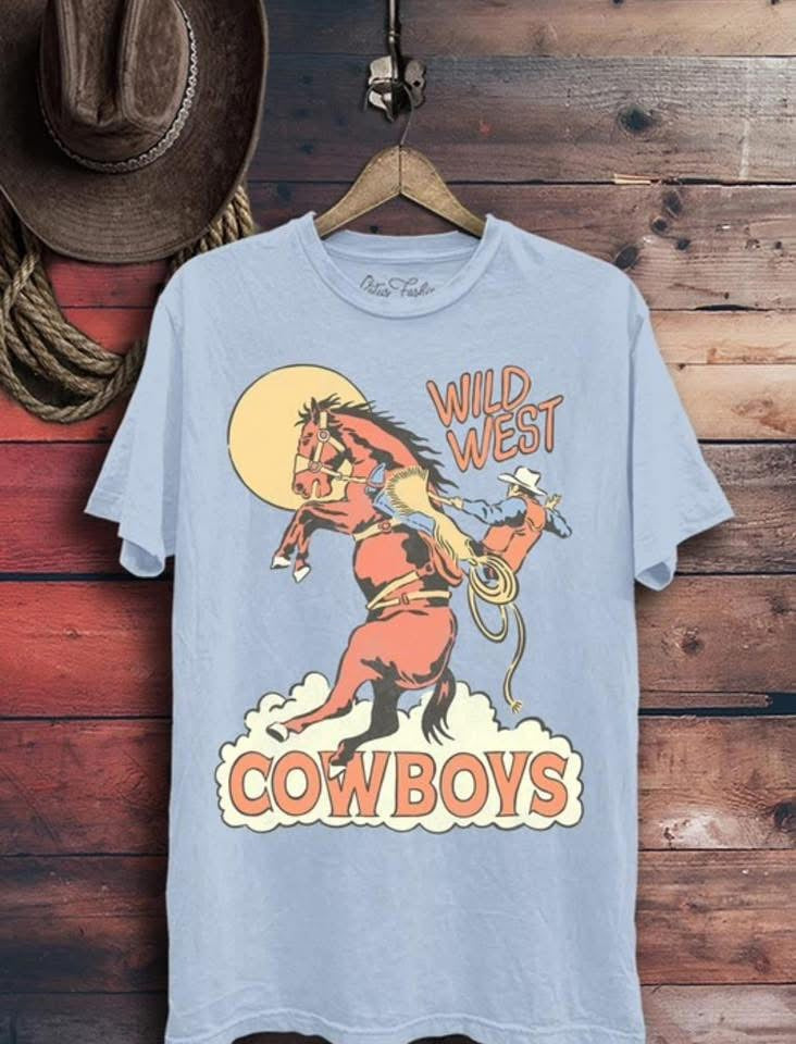 Blue cowboys tee
