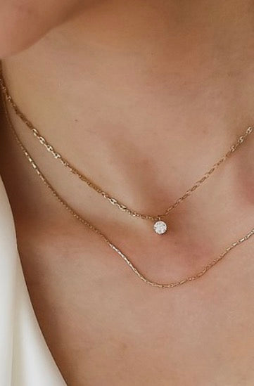 Dainty diamond necklace