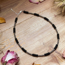 Load image into Gallery viewer, Sterling Silver Pearl &amp; Black Onyx Necklace – 16”
