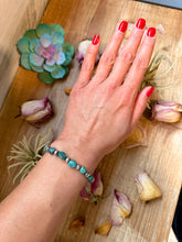 Load image into Gallery viewer, Sterling Silver &amp; Blue Turquoise Nugget Bracelet –
