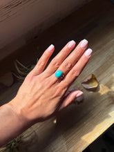 Load image into Gallery viewer, Kingman Turquoise Sterling Silver Ring – Size 8
