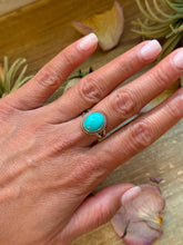 Load image into Gallery viewer, Kingman Turquoise Sterling Silver Ring – Size 8
