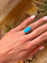 Load image into Gallery viewer, Kingman Turquoise Sterling Silver Ring – Size 7
